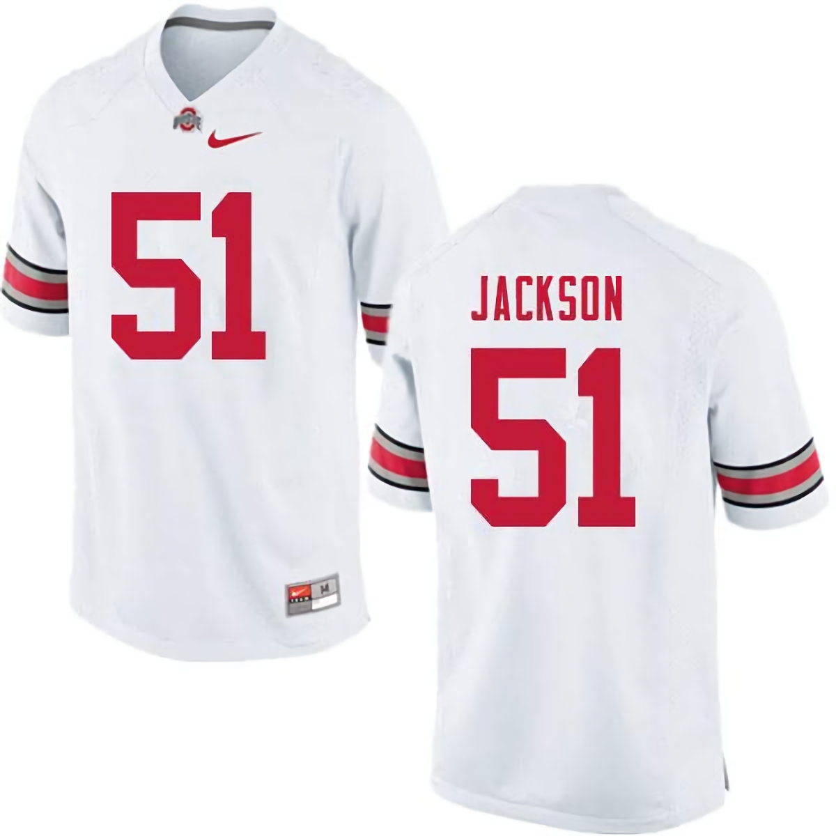 Antwuan Jackson Ohio State Buckeyes Men's NCAA #51 Nike White College Stitched Football Jersey DFT7556HP